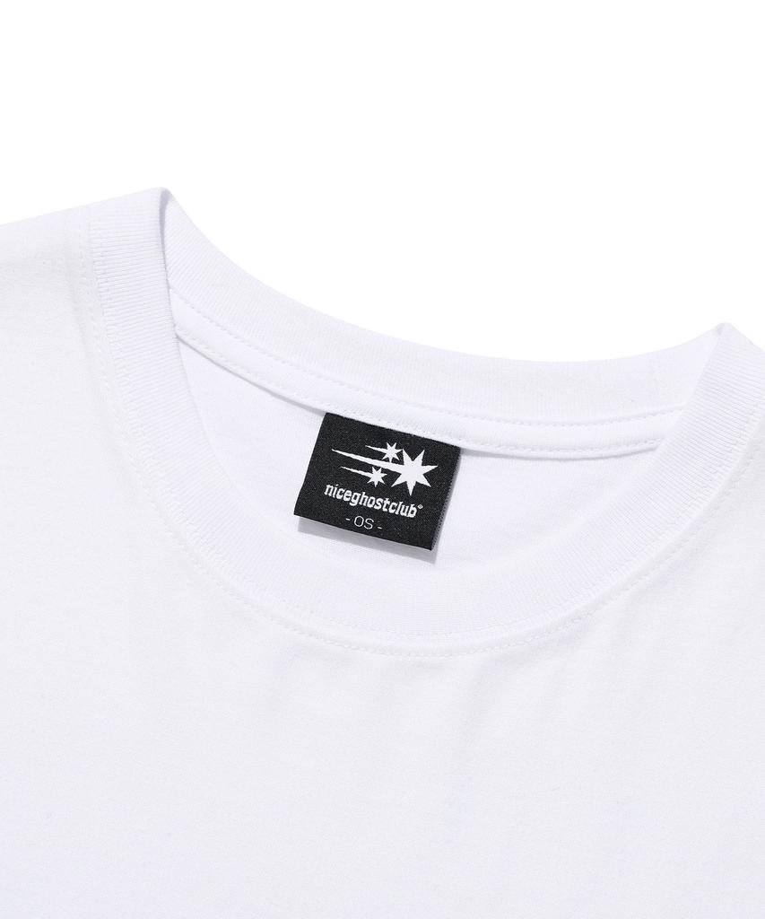 NICEGHOSTCLUB Drawing 3Star Big Crop Tee_White(Ng2Gmft530A)
