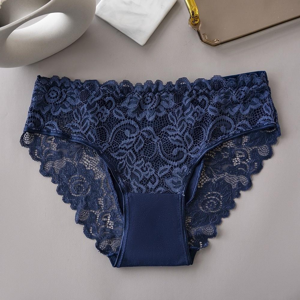 Hollow-out Lace Seamless Panties Low-waist Women's Underwear Mesh Lace Briefs  Summer Spring