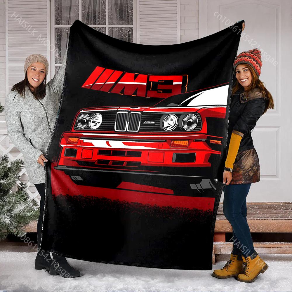Classic Car Printed Blanket E30 Warm Soft and Comfortable Home Travel Blanket for Office Sofa Travel Camping RV Holiday Gifts