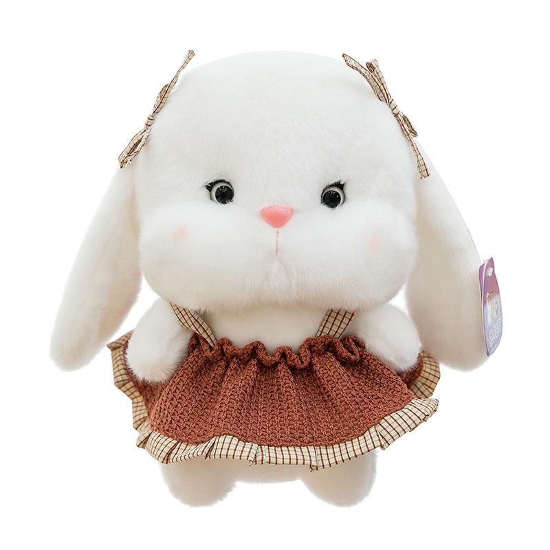Little White Rabbit Plush Toy Clothing Cute Rabbit Cartoon Doll Healing Department Soothing Sleeping Pillow Ragdoll