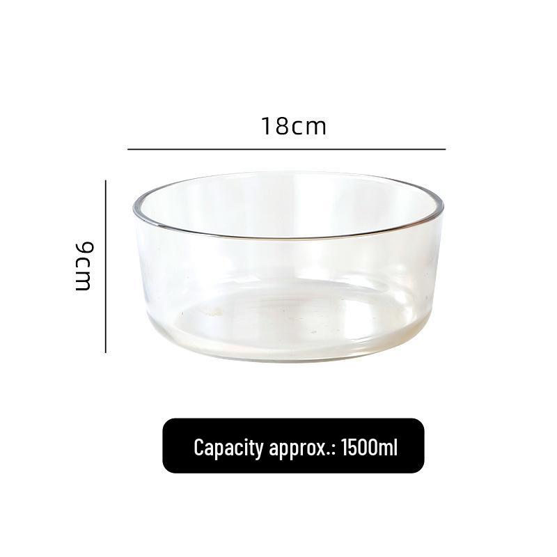 Nordic Heat-Resistant Glass Bowl - Creative Round Salad & Fruit Serving Dish