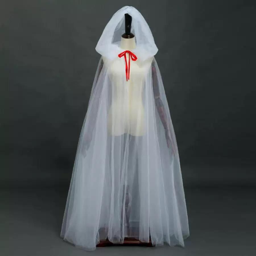 Halloween Instagram Style Hooded Mesh Witch, Grim Reaper Cloak, Vampire Cloak, Halloween Cosplay Costume Props