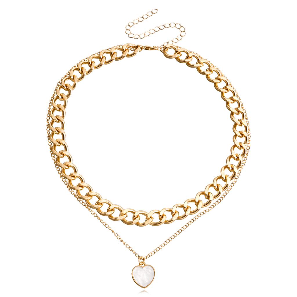 Collier Fritillaire Amour Croisé Collier Chaîne Pull Femme Accessoires Tendance