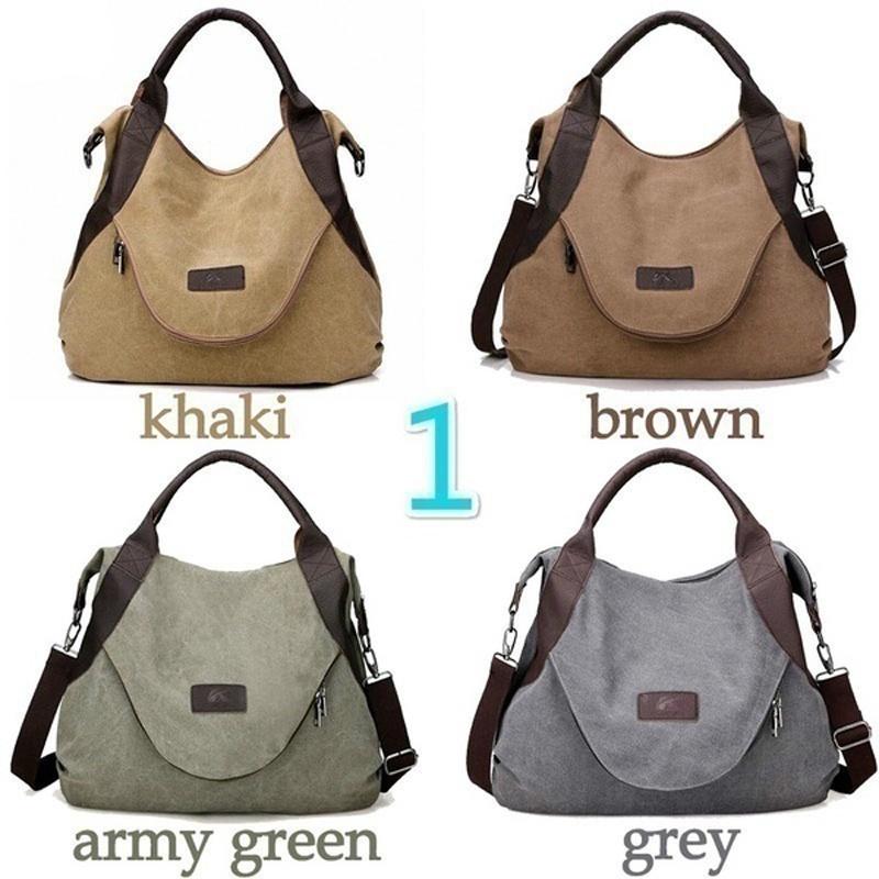 Premium Quality Large Pocket Casual Women's Shoulder Cross Body Handbag With Canvas Leather Material
