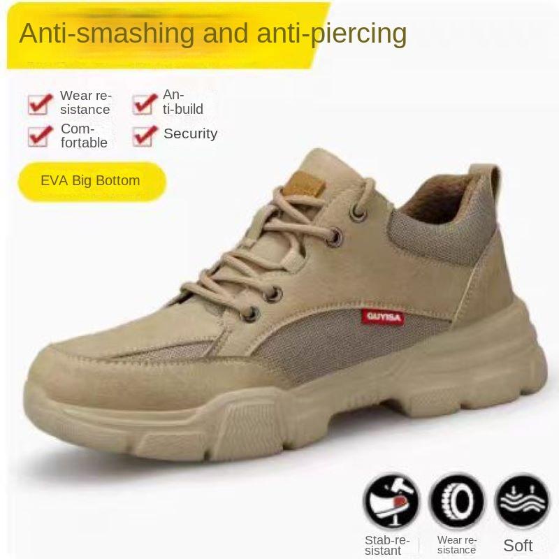 

Рабочая обувь мужская противоударная и противопрокольная полоска стальная сумка голова дезодорант легкая изолирующая рабочая обувь 46