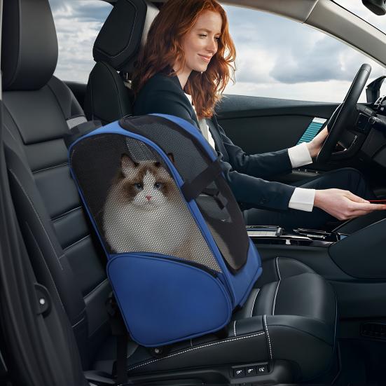 Rolling Pet Carrier, Pet Travel Backpack with Double Wheels & Telescopic Handle, Pet Carrier with Wheels, Pet Travel Carrier for Small Medium Cat Dog