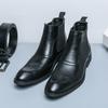 Boots Men Casual Comfortable Fashionable Block Boots Men Business Office Brand Chelsea Boots Black Brown Size 38-45 Men Boots