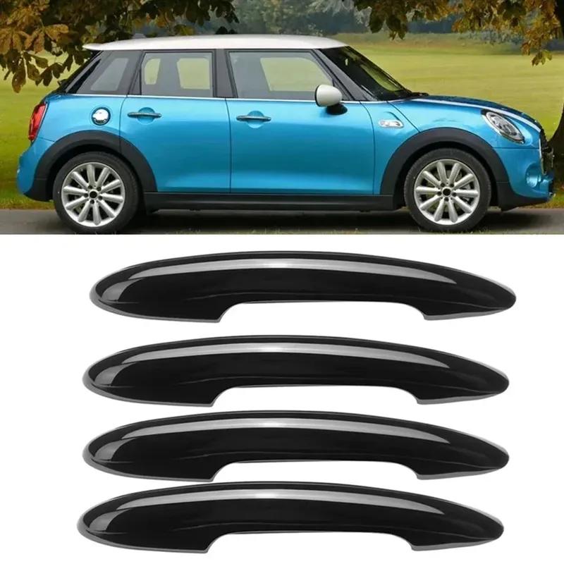Gloss Black ABS Door Handle Covers for MINI For Cooper F55 4PCS with Easy tallation and LED Light Compatibility
