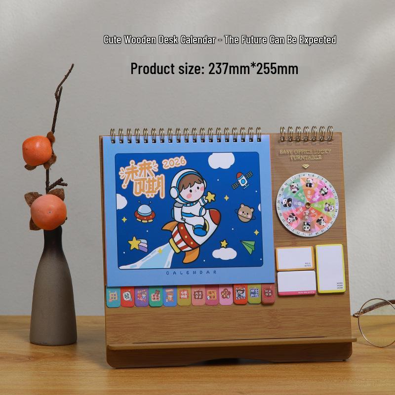 2025 Minimalist Desk Calendar & Memo Notebook - Creative Self-Discipline and Check-In Planner Ornament.