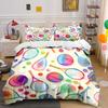 Sports Enthusiast Fun Set Colorful Assortment Of Rackets And Balls,Kid'S And Adults' Bedroom Exquisite 3Pc Bedding Set, Gift