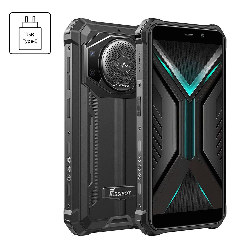 FOSSiBOT F101 Rugged Smartphone, 4GB+64GB, AI Triple Camera, 123dB Speaker, 10600mAh Large Battery, Android 12