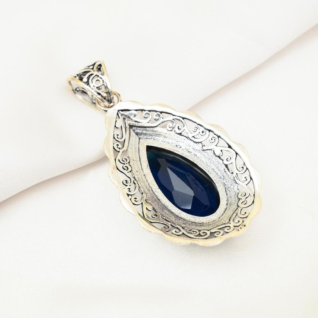 Iolite Pendant, 925 Solid Sterling Silver Pendant Handmade Gemstone Jewelry, Gifts For Wife Brand New Pendant