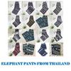 Elephant Pants Loose Legs Adjustable Elastic High Waistband Women Men Unisex Print Thailand Casual Streetwear Beach Bohemian Retro Vintage