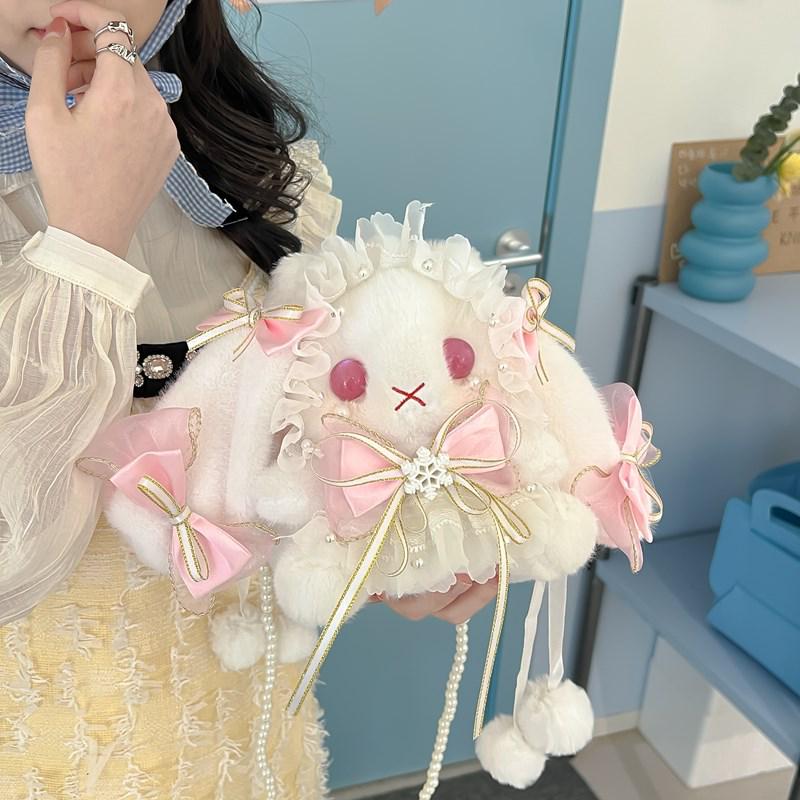 

Handmade Lolita Bow Bunny Bag - 2024 Shoulder Crossbody