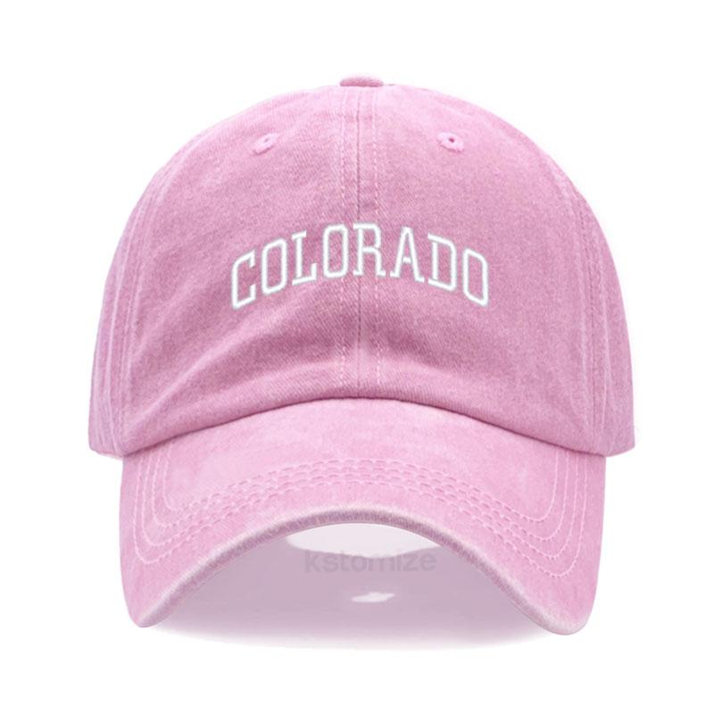 Cappellino da baseball unisex in morbido cotone con ricamo LETTERA COLORADO Regolabile Unisex Cappellini Sportivi Casual per Donne Uomini