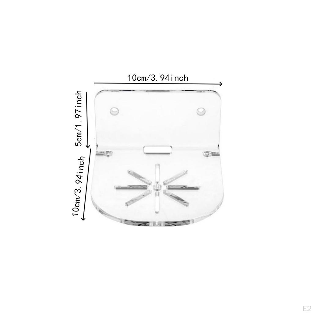 Raft de Perete din 3 Piese, Organizator Acrilic Suspendat pentru Depozitare, pentru Baie, Living