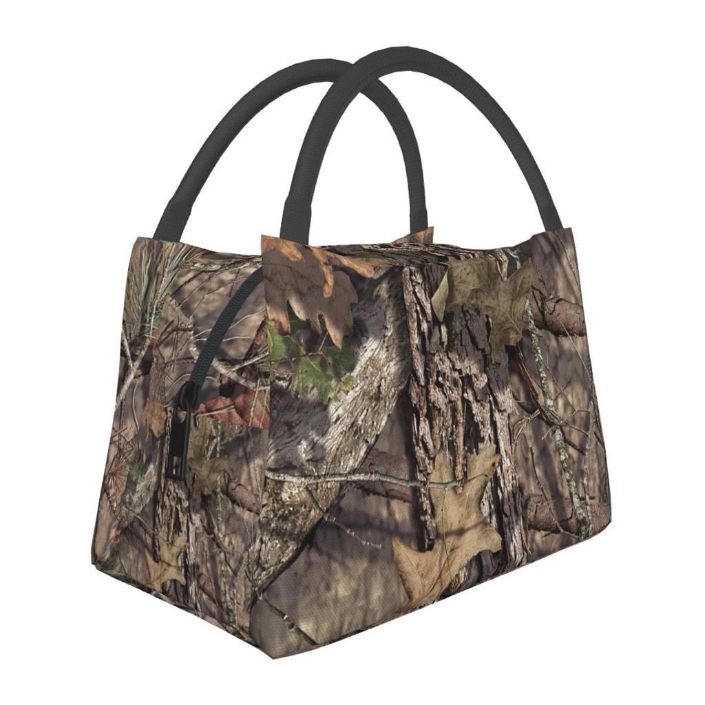 Real Tree Camouflage Camo Pattern Lunch Bag for School Picnic Storage Food Boxes Container Cooler Thermal Lunch Box Tote