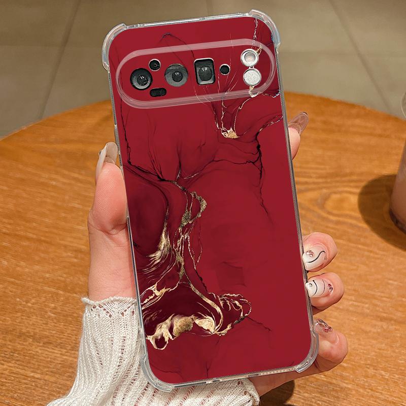 

Sandstone Marble Pattern Case For Google Pixel 9 Pro XL 9A Shockproof TPU Silicone Clear Soft Cover Google Pixel 9 Pro XL прозорий