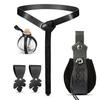 Renaissance Belt with Potion Bottles Adjustable Faux Leather Waist Bag Halloween Viking Costume Accessory