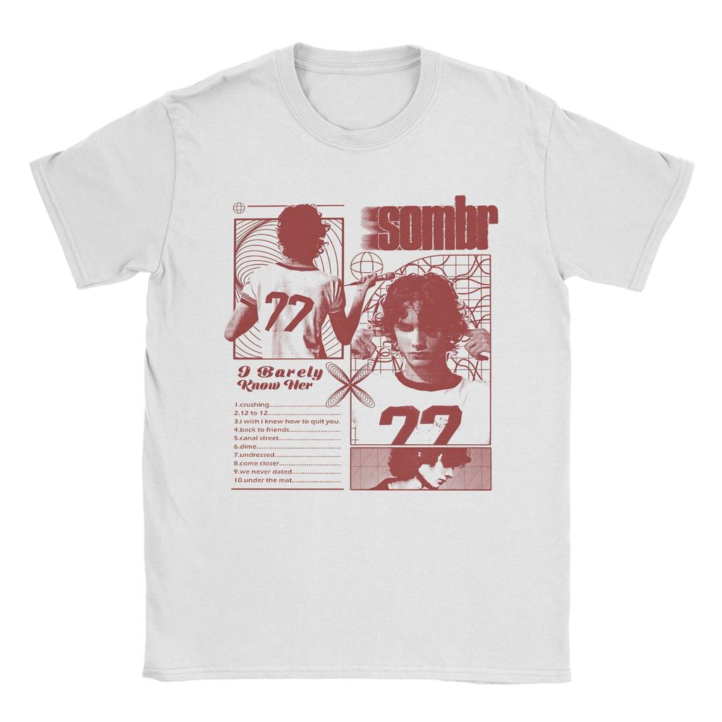 Sombr Log TShirts Men  Vintage 100 Cotton Tee Shirt O Neck Short Sleeve T Shirts Gift Idea Clothes