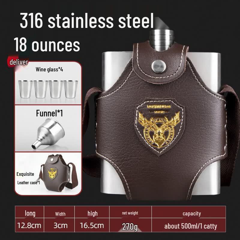 304 Stainless Steel Portable Hip Flask