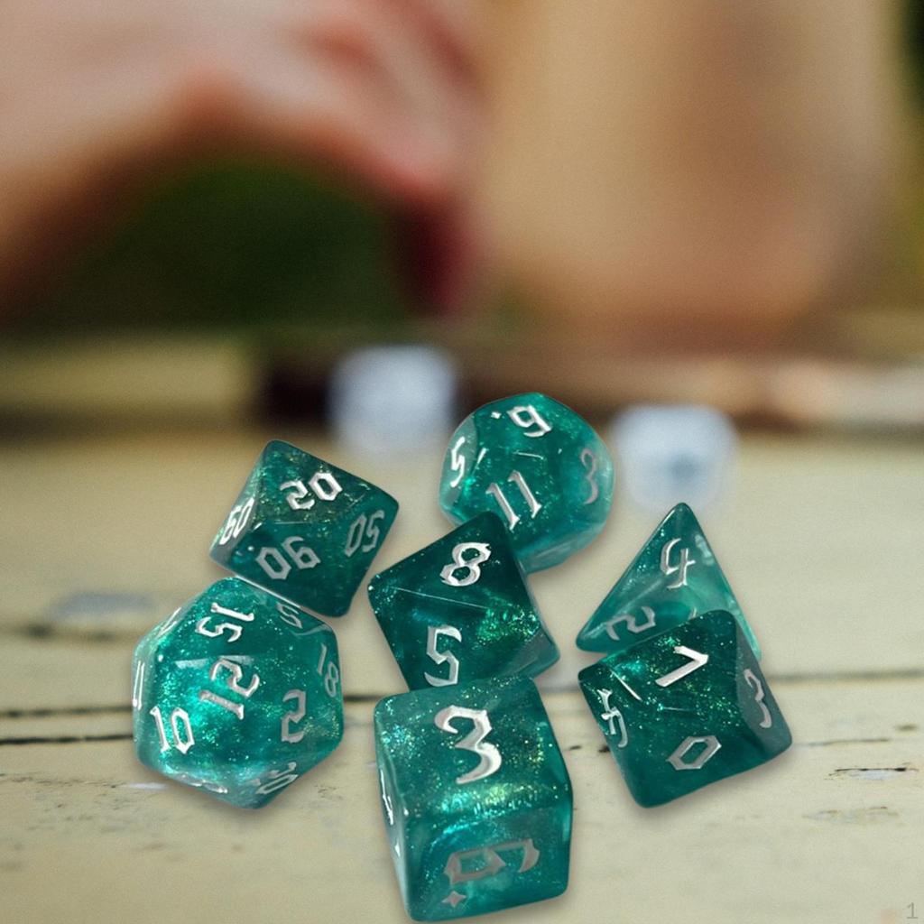 Zestaw 7 elementów wielościennych D8 D10 D12 do gry stołowej DND