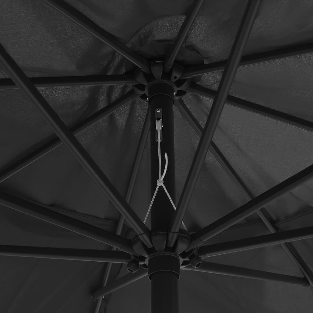 vidaXL Parasol with Metal Pole 390 Cm Anthracite
