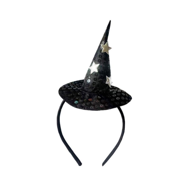 Witch Hat Christmas Headbands Halloween Headwear Halloween Party Photo Props Christmas Party Headwear Cosplay Accessories