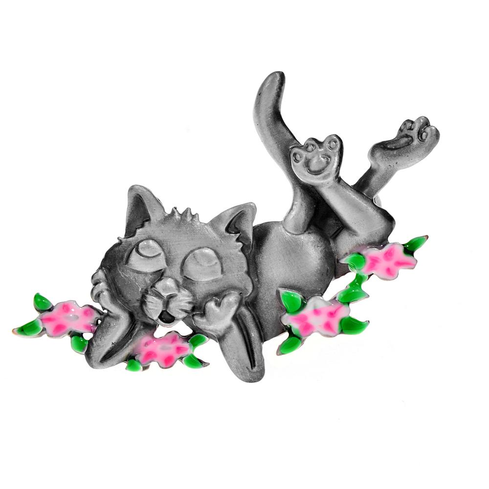Cute Small Cat Brooches For Women Vintage Kitty Pin Animal Design Fashion Accessories High Quality New