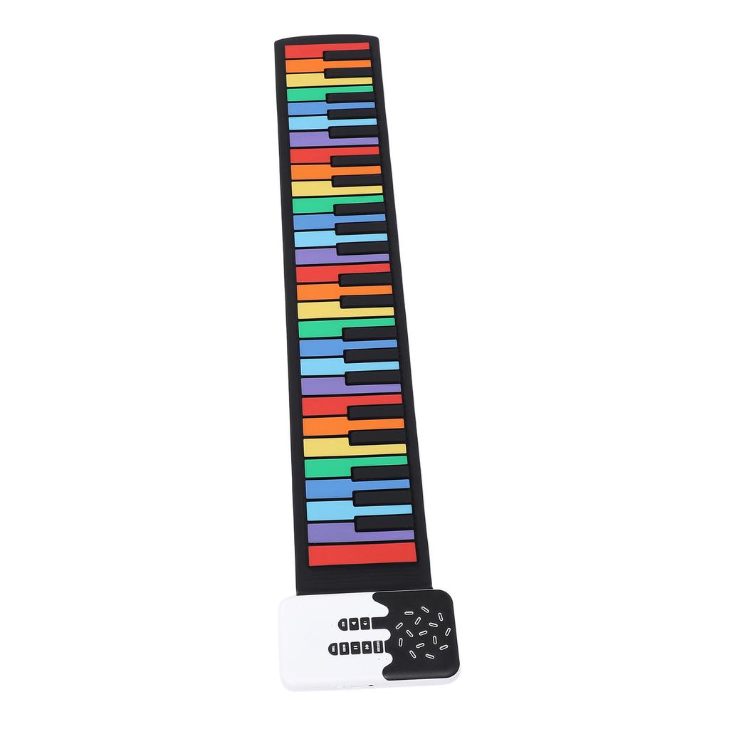 49 Keys Portable Piano Silicone Foldable Hand Rolled Colorful Keyboard Piano Pad Built In Speaker