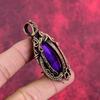 Purple fire labradorite pendant copper wire wrapped pendant handmade boho pendant copper jewelry engagement gifts wire wrap gemstone jewelry