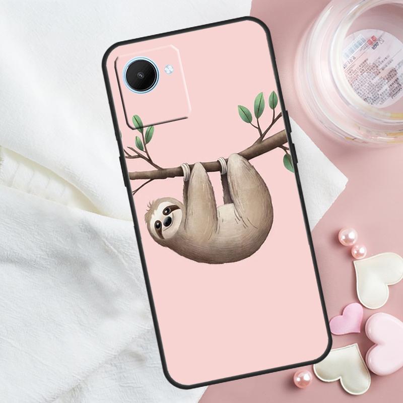 

Cute Baby Sloth For Realme 13 12 10 11 14 Pro Plus GT 6T 6 5 GT7 Pro C55 C51 C21Y C25S C75 C61 C53 C67 Case Realme C35