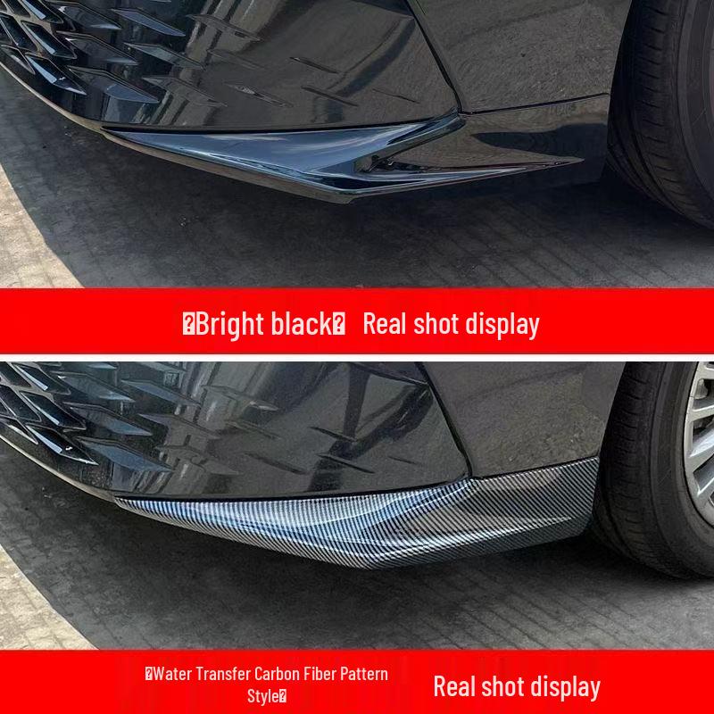Camry Front Bumper Mod Kit: Anti-Collision Strips, Corner Protectors, Splitter, Lip, and Fascia Trim for 9th Gen