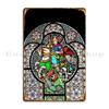Stained Glass Don Quixote Knight In Shining Amor Design Metal Sign Rusty Club Mural Iron Club Tin Sign Poster