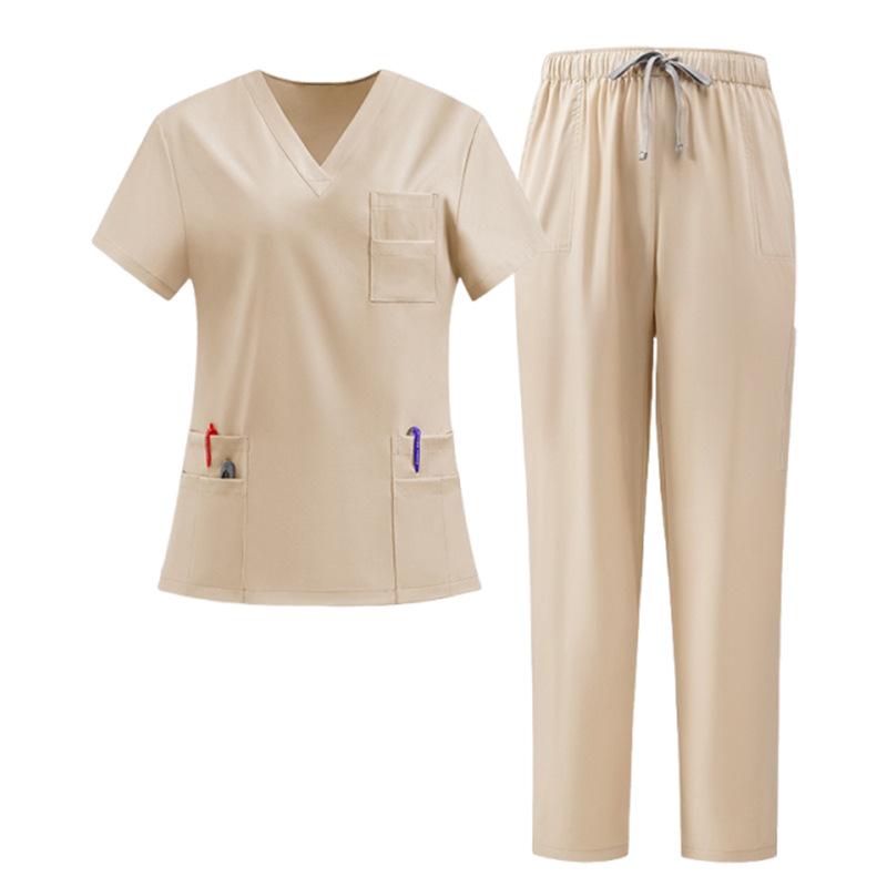 Abbigliamento da Lavoro Nero Bellezza SPA Abiti Medici Uniformi Uomo Donna Dentista Clinica Veterinaria Abiti da Lavoro Uniformi Chirurgiche Set Scrubs