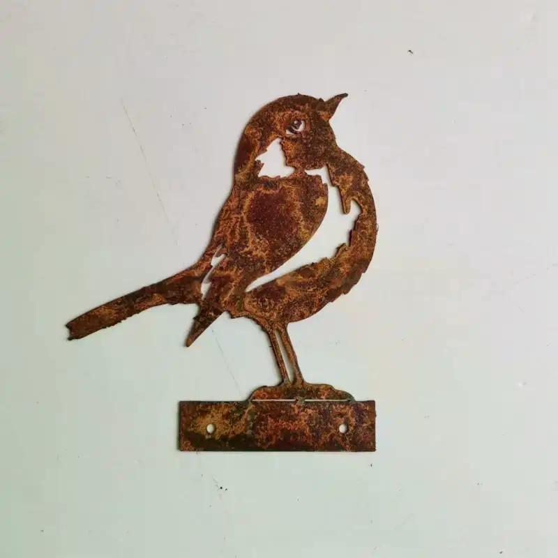Rust-Colored Bird Comfortable Home And Garden Decoration Country Metal Artwork Backyard Wall Decoration Iron Garden Decorati