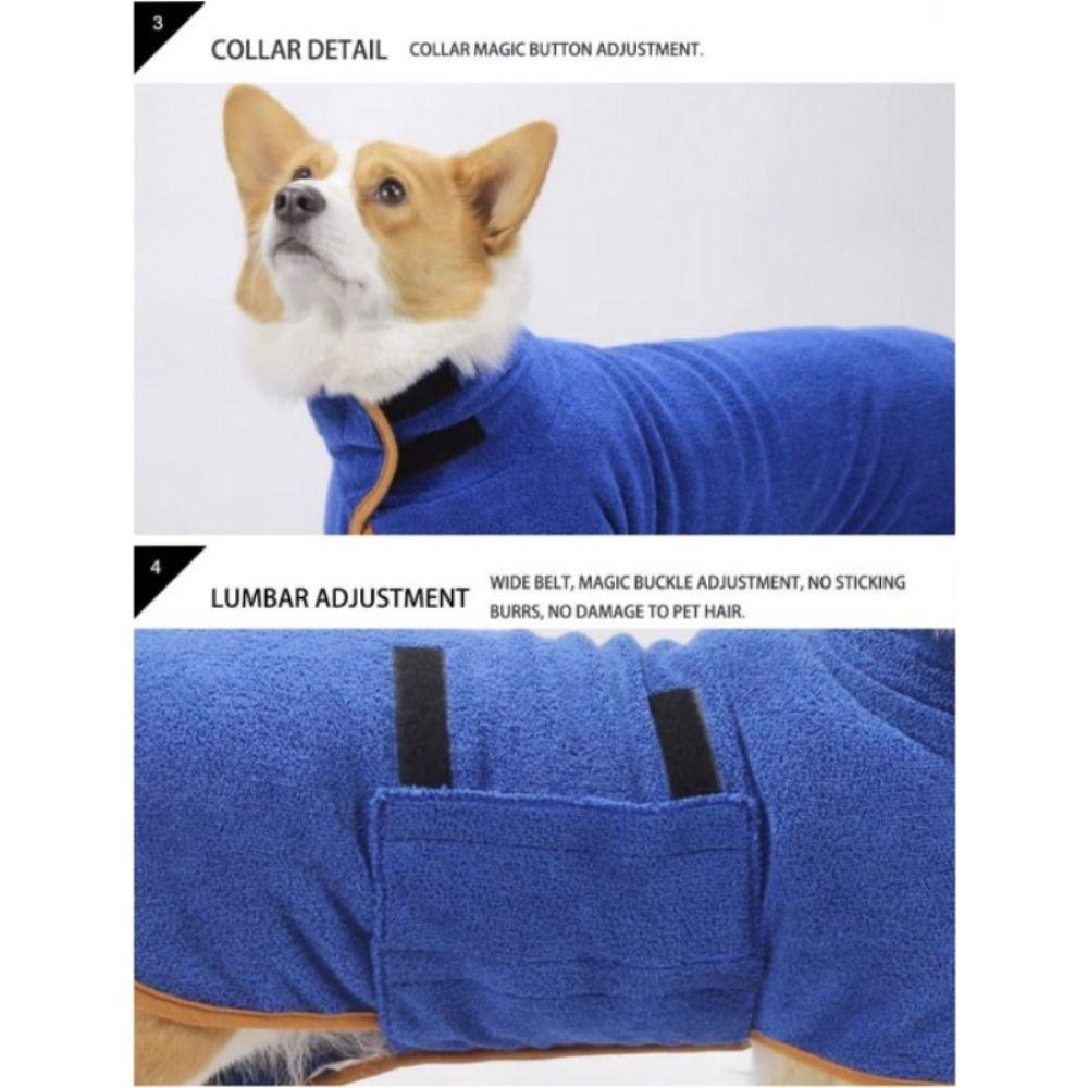 Quick Drying Dog Bathrobe Absorbent Pet Drying Coat Pet Product Dog Bath Towel  Large Small Dogs