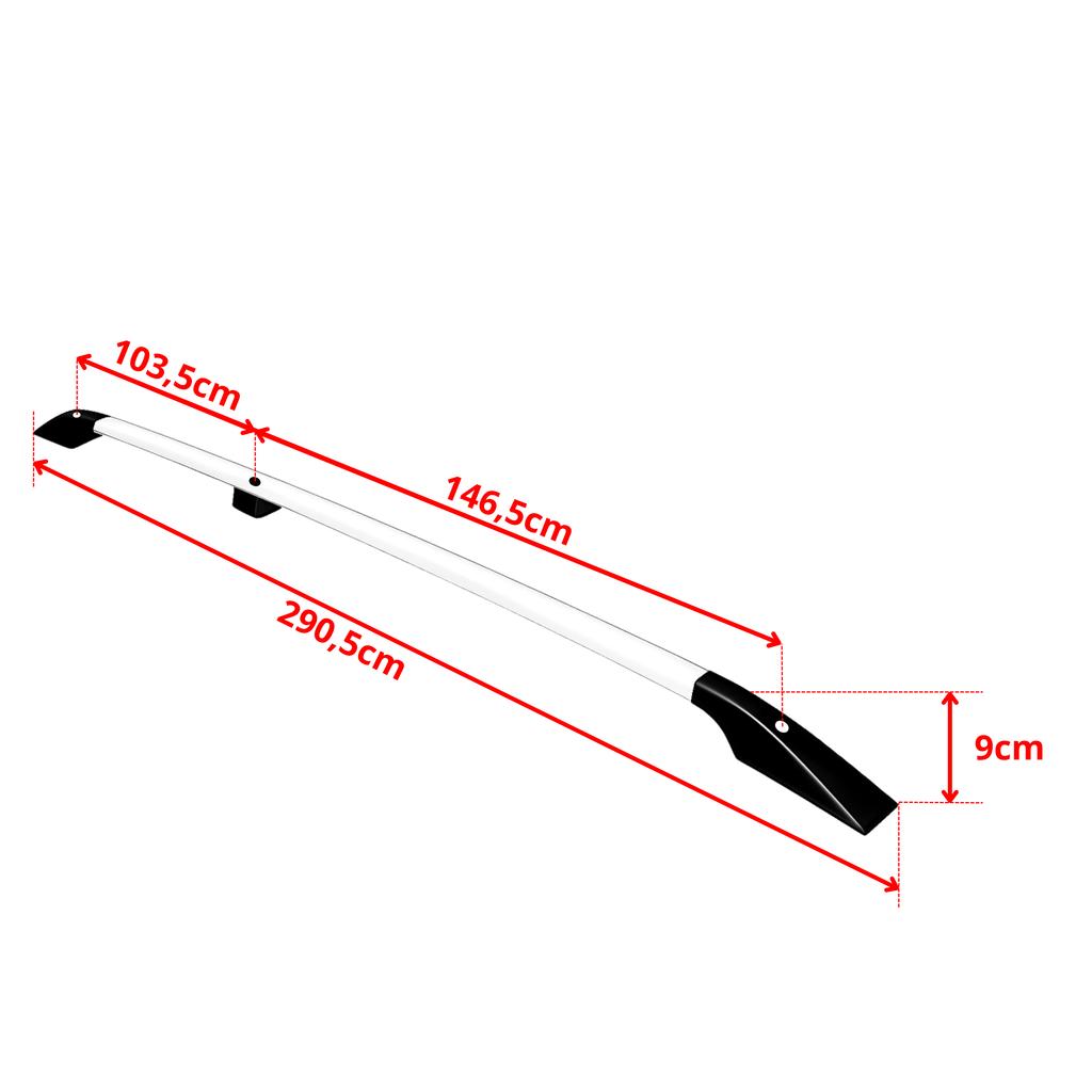 Barres de toit MERCEDES W639 W447 VITO VIANO LONG L2 NOIR Plein