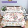 Fantasy Unicorn Garden Print 3Pcs Bedding Setduvet Cover With 2 Bedropillowcase Home Birthday Gift