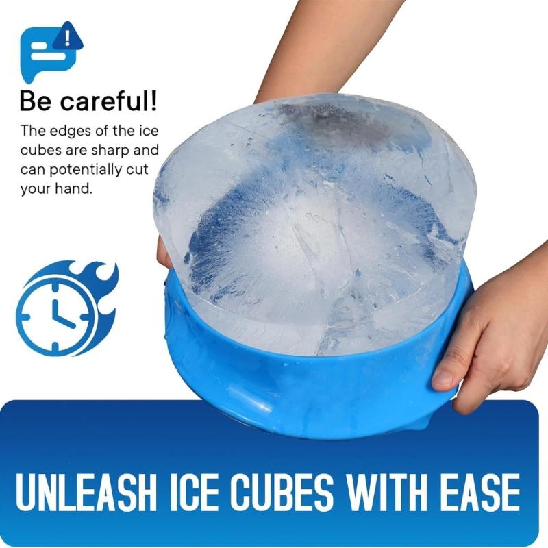 Ice Mold with Cover  Big Ice Tray Mold Ice Tray with Lid Construct  Ice for Cold Beverages