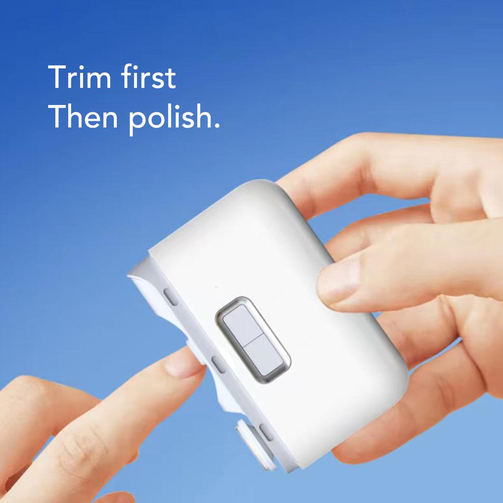 2 In 1 Electric Nail Clipper Stainless Steel Safety Grinding Automatic Electric Nail Trimmer