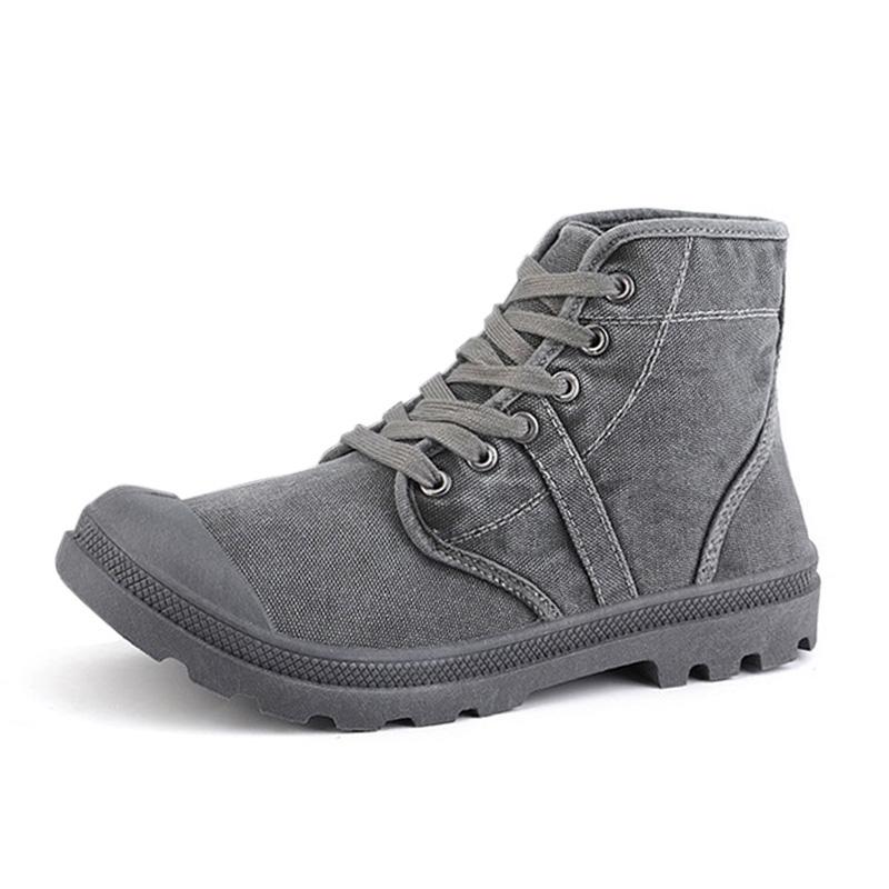 Fashion Autumn Early Winter Boots Men Canvas Shoes High top Casual Shoes Fashion Men's Boots Male Brand Ankle Botas A215