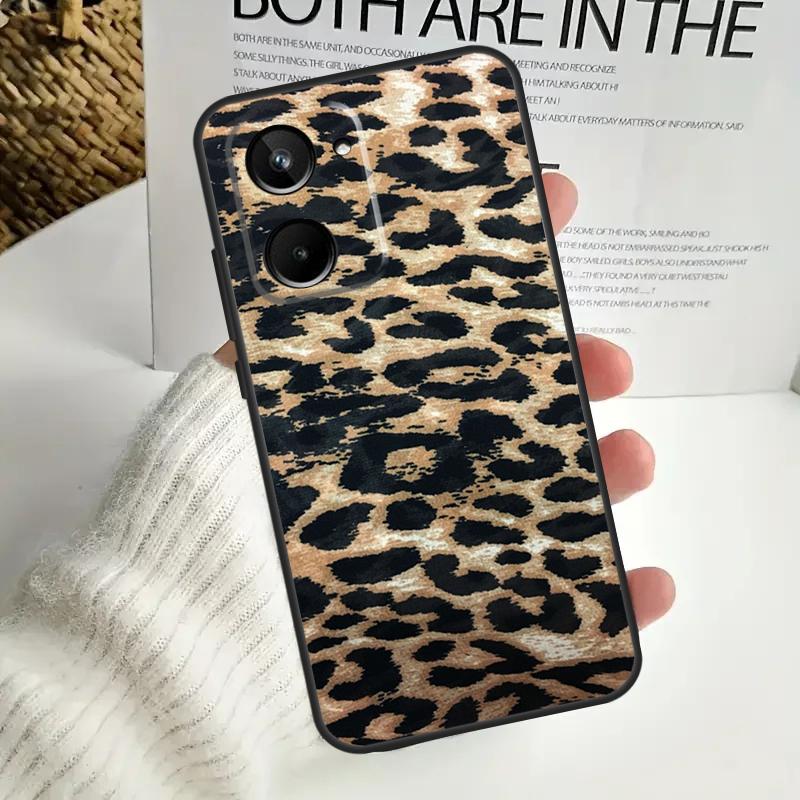 Afrikietiškas leopardo raštas For Realme C75 C55 C71 C53 C67 C61 C33 C63 C51 C65 15 GT7 Pro 10 11 12 13 14 Pro Plus dėklas