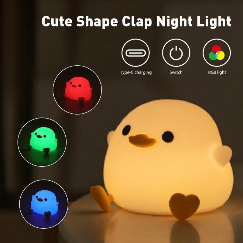 Xiaomi Duoduo Duck Night Light Cute Duck Light Touch Control Rechargeable Night Light Suitable for Bedroom and Living Room Use