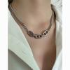 Minimalist Stainless Steel Collar Chain With Geometric Design For Unisex Fashion Accessory