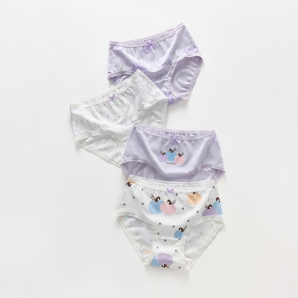 Sous-vêtements Triangle pour Enfants: Shorts Bébé Fille 100% Coton, Sans Pincement