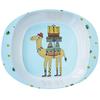 [R0642] - Assiette bébé mélamine 'Saperlipopette' bleu (chameau Joe) - 16. 5x13. 5x4. 2 cm