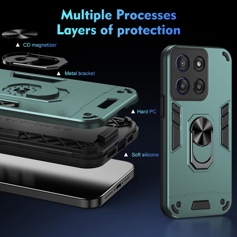 For Motorola Moto G56 5G Case Shockproof Armor Magnetic Holder Ring Case For Moto G56 G 56 MotoG56 Camera Lens Protect Cover