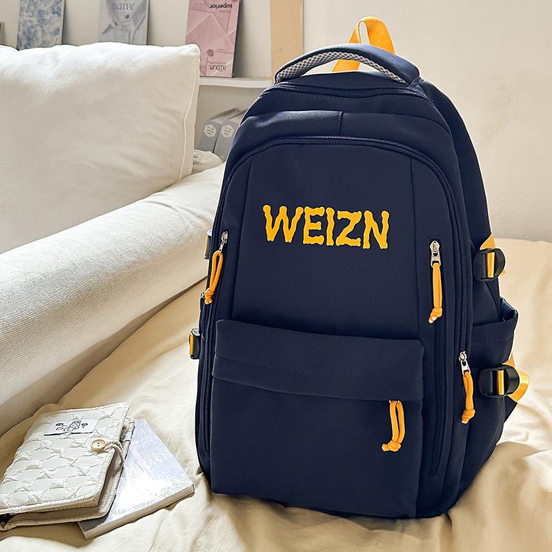 

Школьный рюкзак корейский инс повседневный простой стиль с буквами парный большой легкий дорожный универсальный большой вместимости