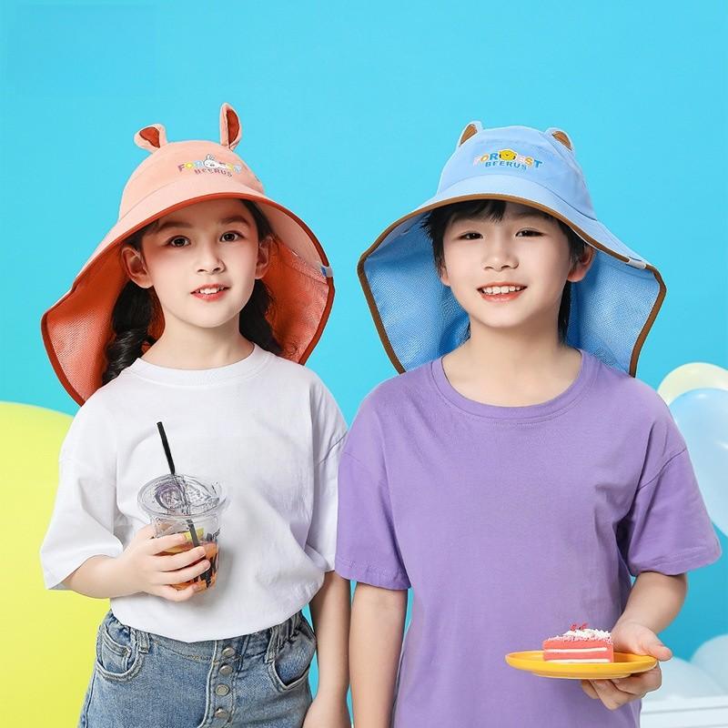 Forest Beerus Letter Girls Kids Sunshade Cap Guard Floppy Brim Summer Outdoor
